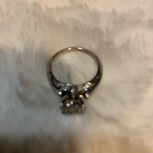 My wedding ring with diamonds .